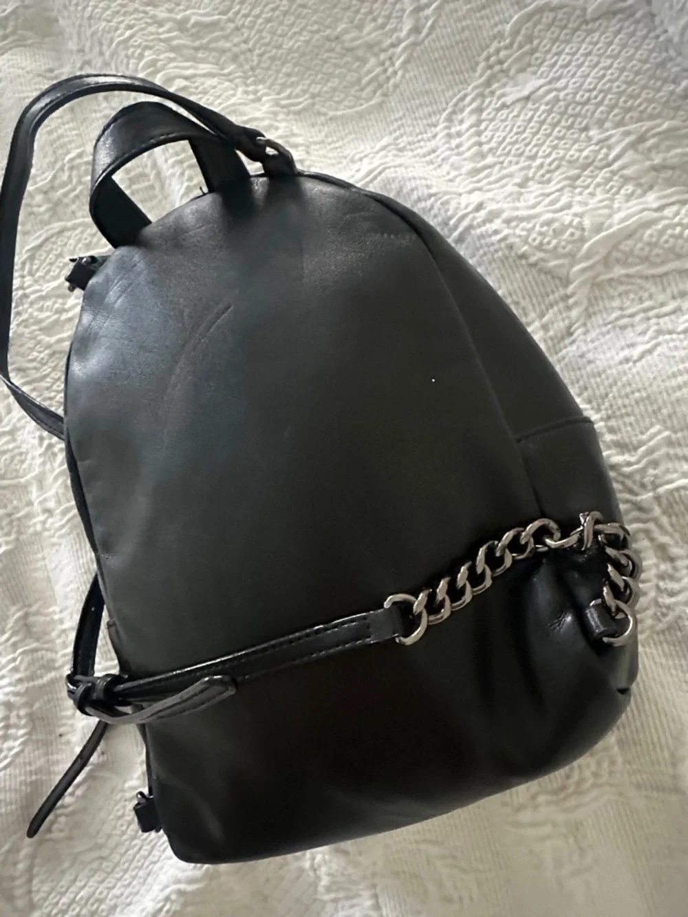 Victoria’s Secret Black Studded Mini Backpack with Gold Accents - Picture 6 of 8